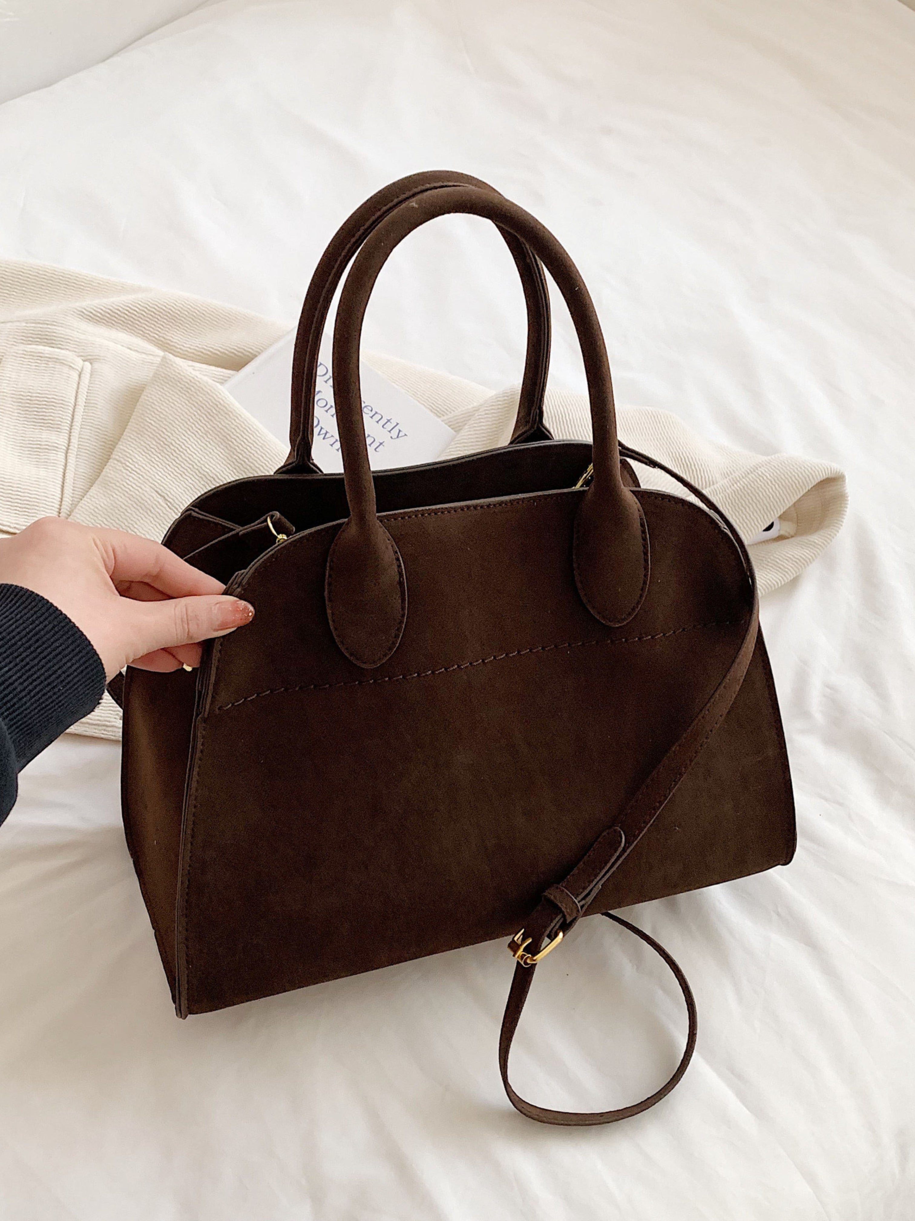 Marlen™ Minimalist Suede Bag