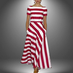 Elara™ Subtle Stripe Air Dress