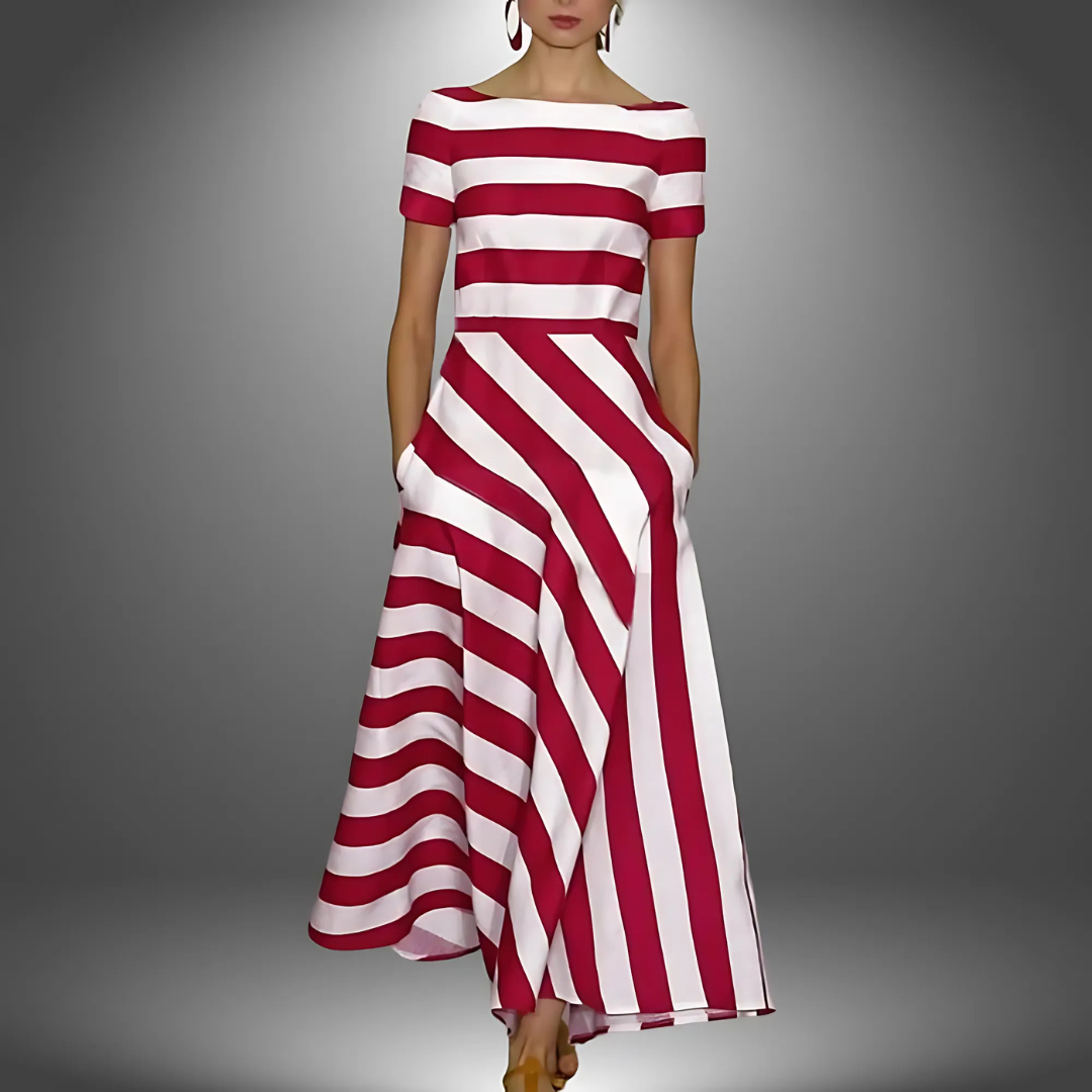 Elara™ Subtle Stripe Air Dress