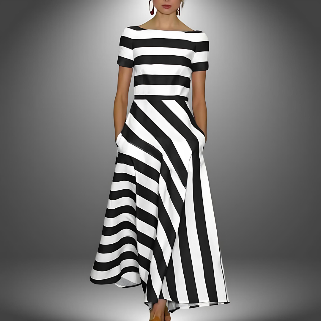 Elara™ Subtle Stripe Air Dress