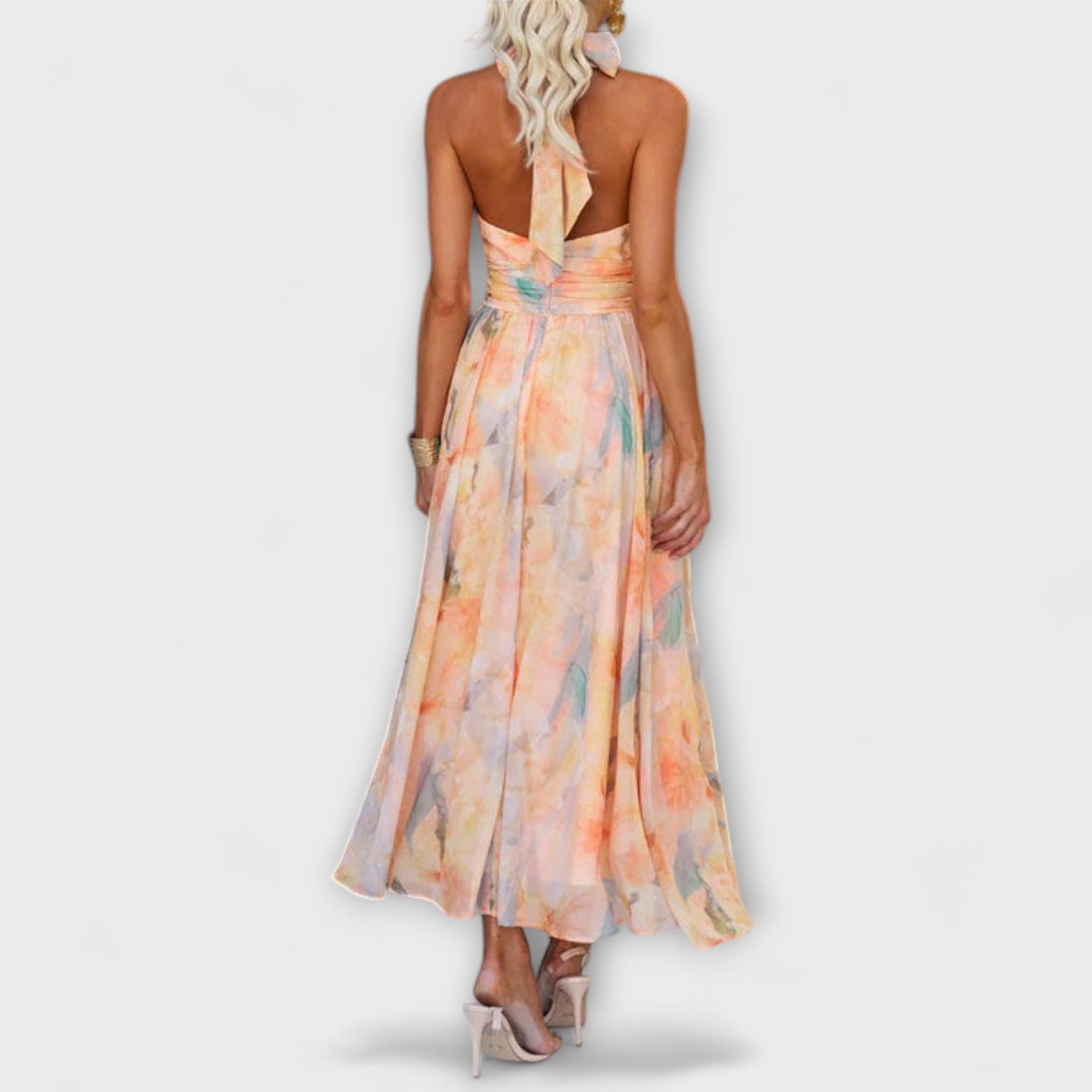 Sue | Watercolour Print Maxi Dress