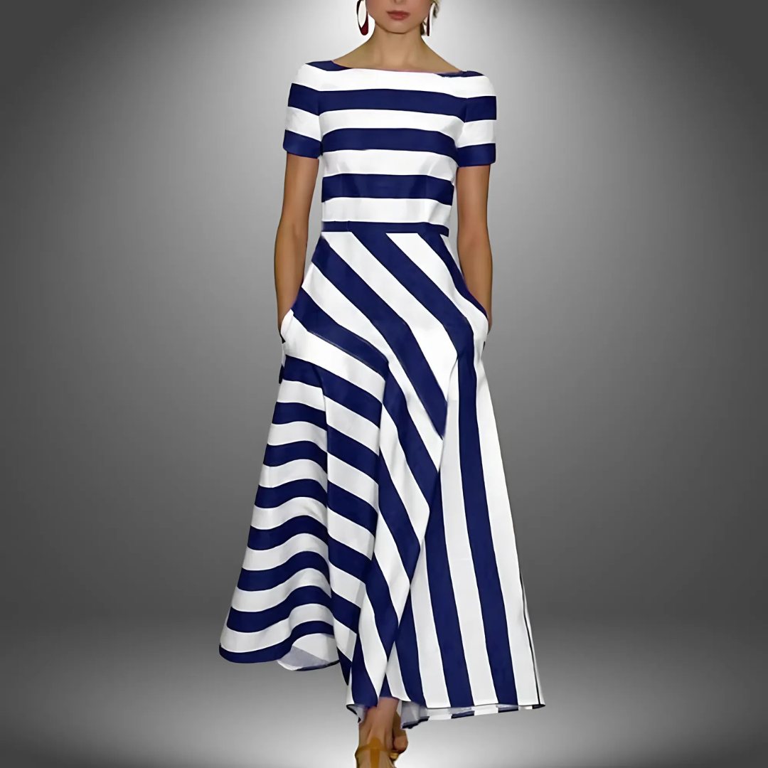 Elara™ Subtle Stripe Air Dress