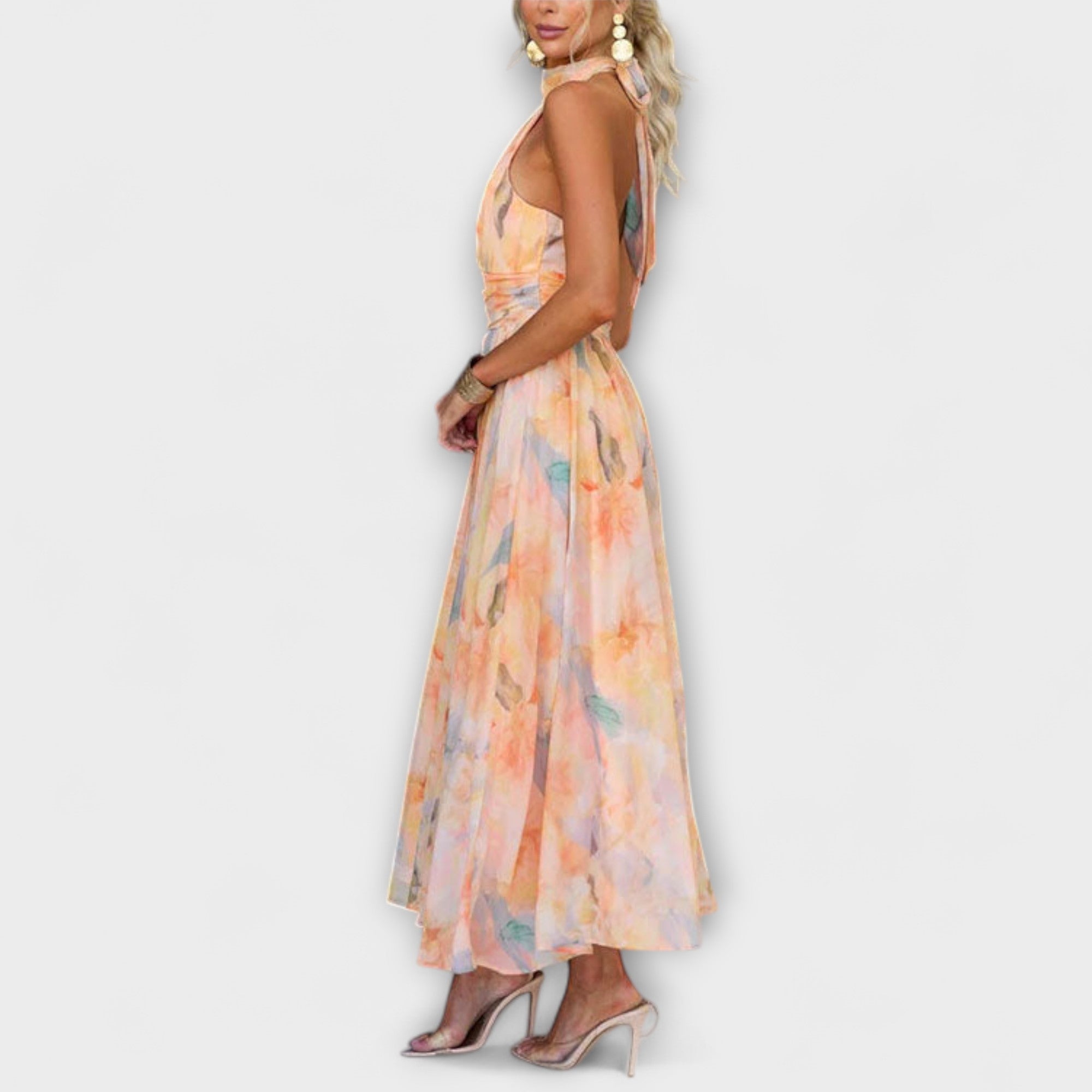 Sue | Watercolour Print Maxi Dress