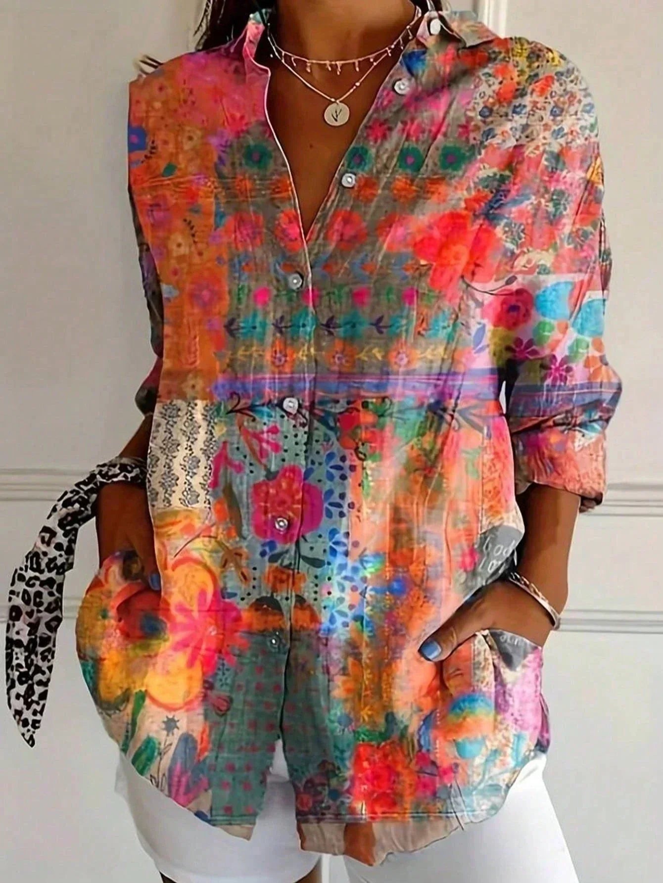 Elowen™ Vibrant Pattern Blouse
