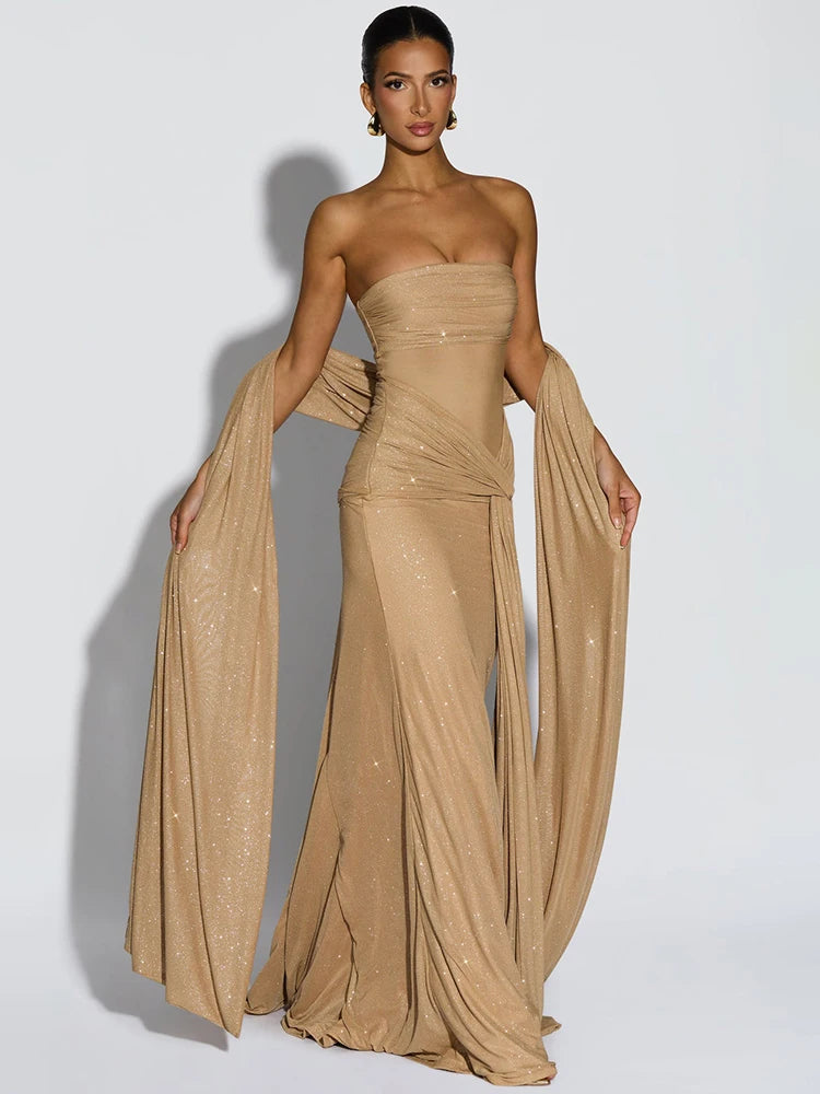 LUXIA™ Sparkle Maxi Dress
