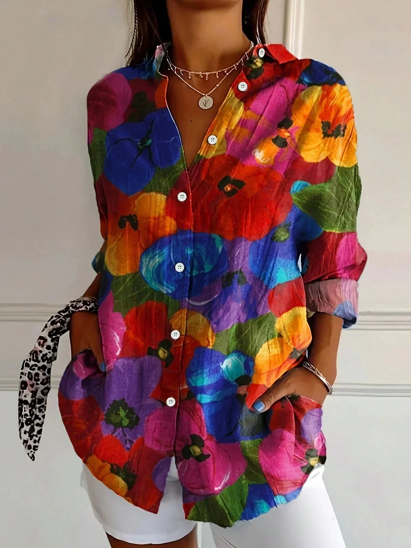 Elowen™ Vibrant Pattern Blouse