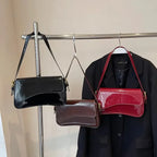 Hasp Sewing Thread PU Shoulder Bags 2025 High Quality Solid Color Large Capacity Versatile Simple Trendy Crossbody Bags