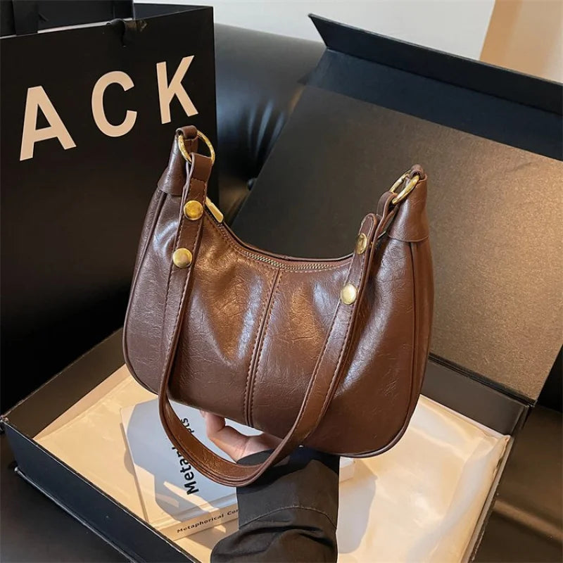 High-End Women's Messenger Bag Made Of Premium Leather Boasting Paris Vintage Neat Spacious Soft Daily Style