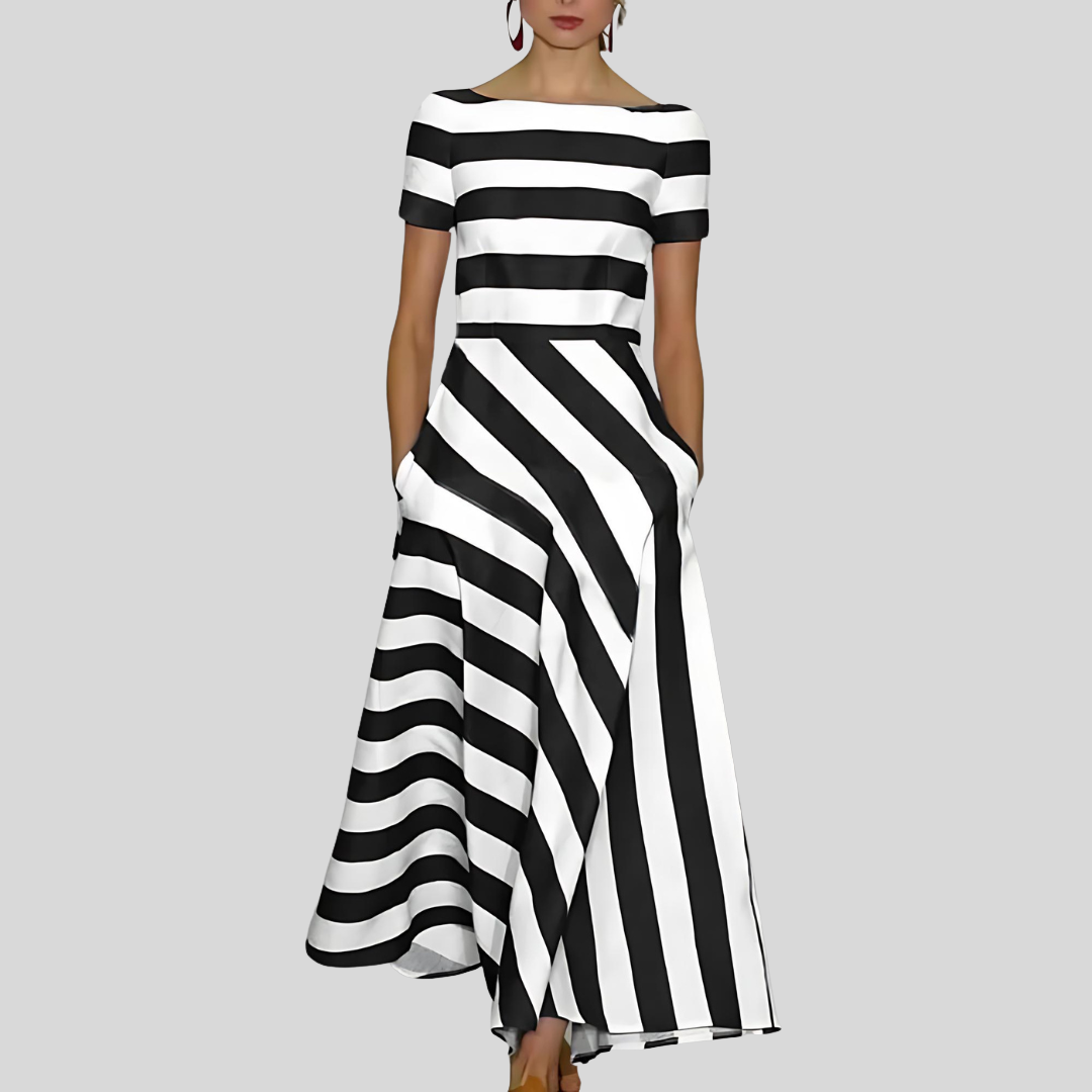 Elara™ Subtle Stripe Air Dress