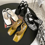 MARY JANES Leather Slip-On Flats