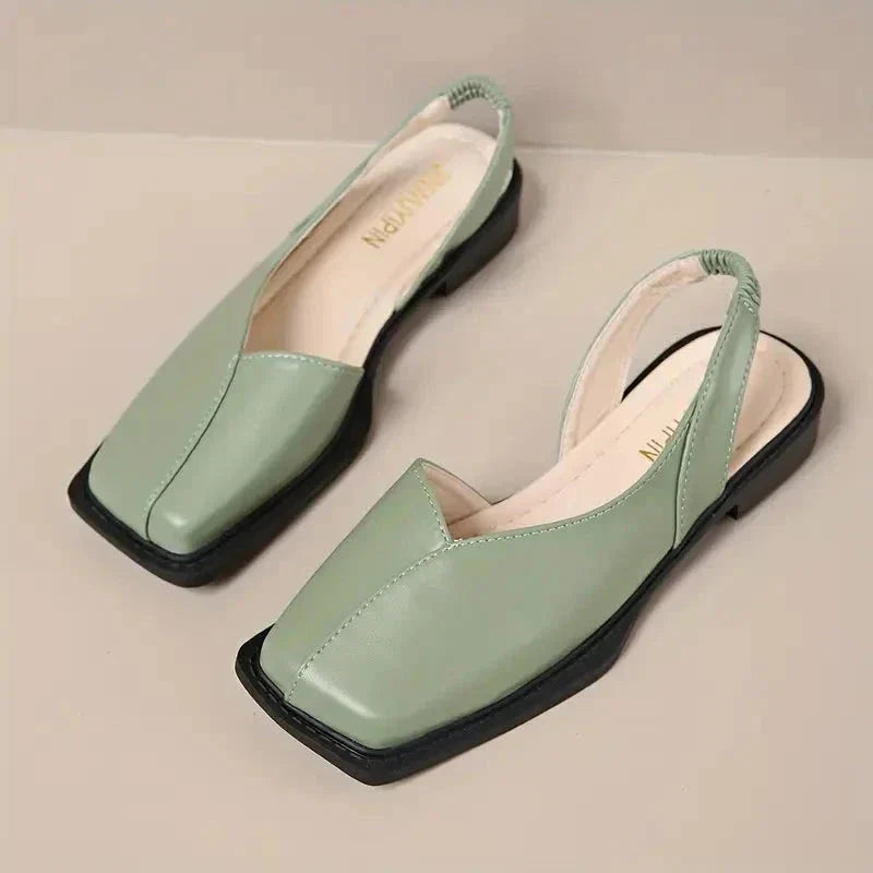 MARY JANES Leather Slip-On Flats